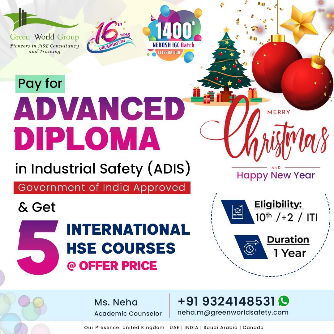 Build Your HSE career with Advanced Safety Diploma