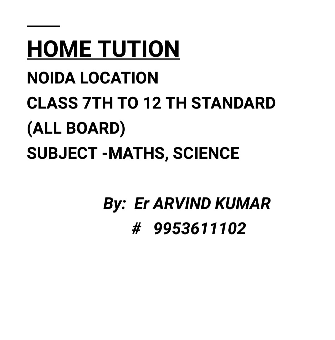 Chemistry, Class 11th/ 12th Tuition, Class 9th/ 10th Tuition, Mathematics, Middle Class (6th -8th) Tuition; Exp: More than 10 year