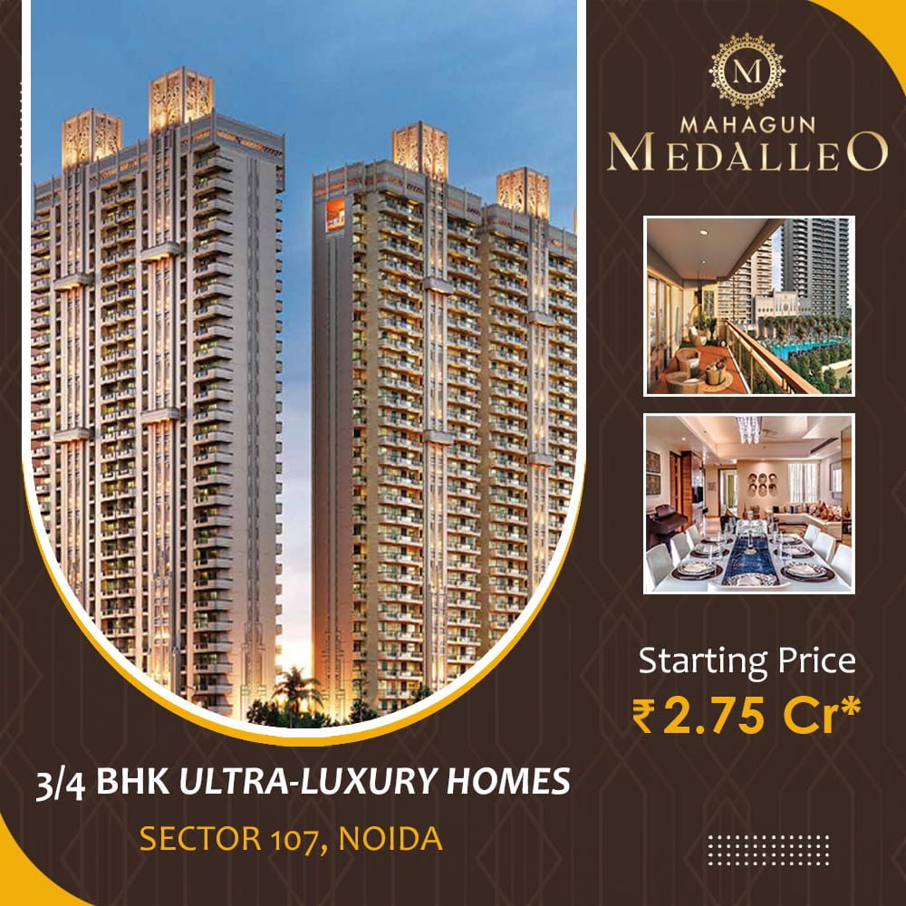 3 Bed/ 3 Bath Sell Apartment/ Flat; 1,345 sq. ft. carpet area; Ready To Move for sale @Sector 107 Noida