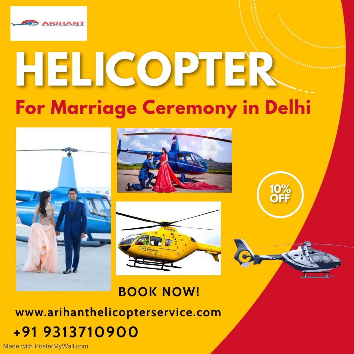 How To Book A Helicopter For Wedding In Delhi