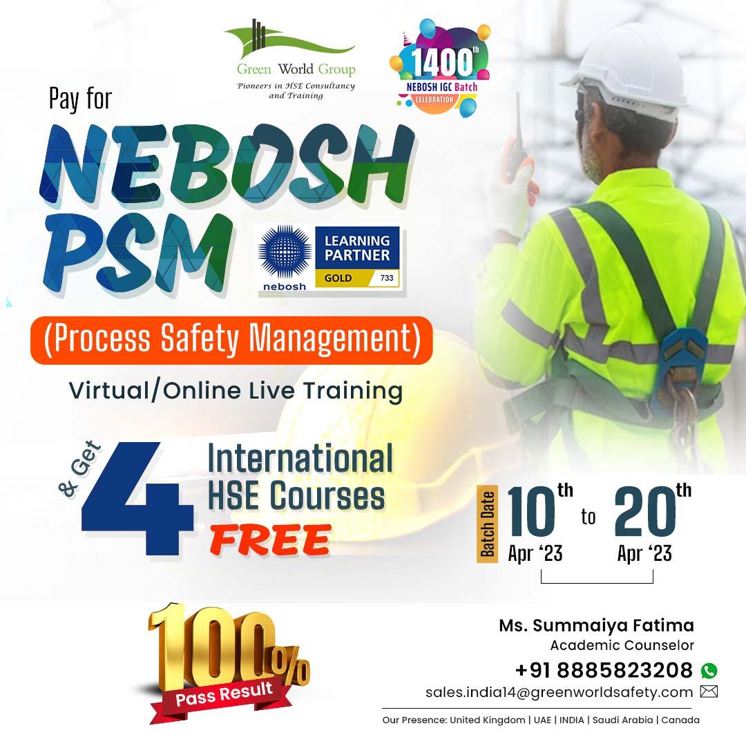 Switch on your HSE career with NEBOSH PSM ...!!