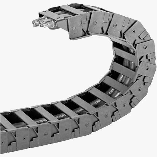 Plastic Round Drag Chain | SS Drag Chain | Wire Carrier Cable Drag Chain supplier, Manufacturer in Pune, Maharashtra, India