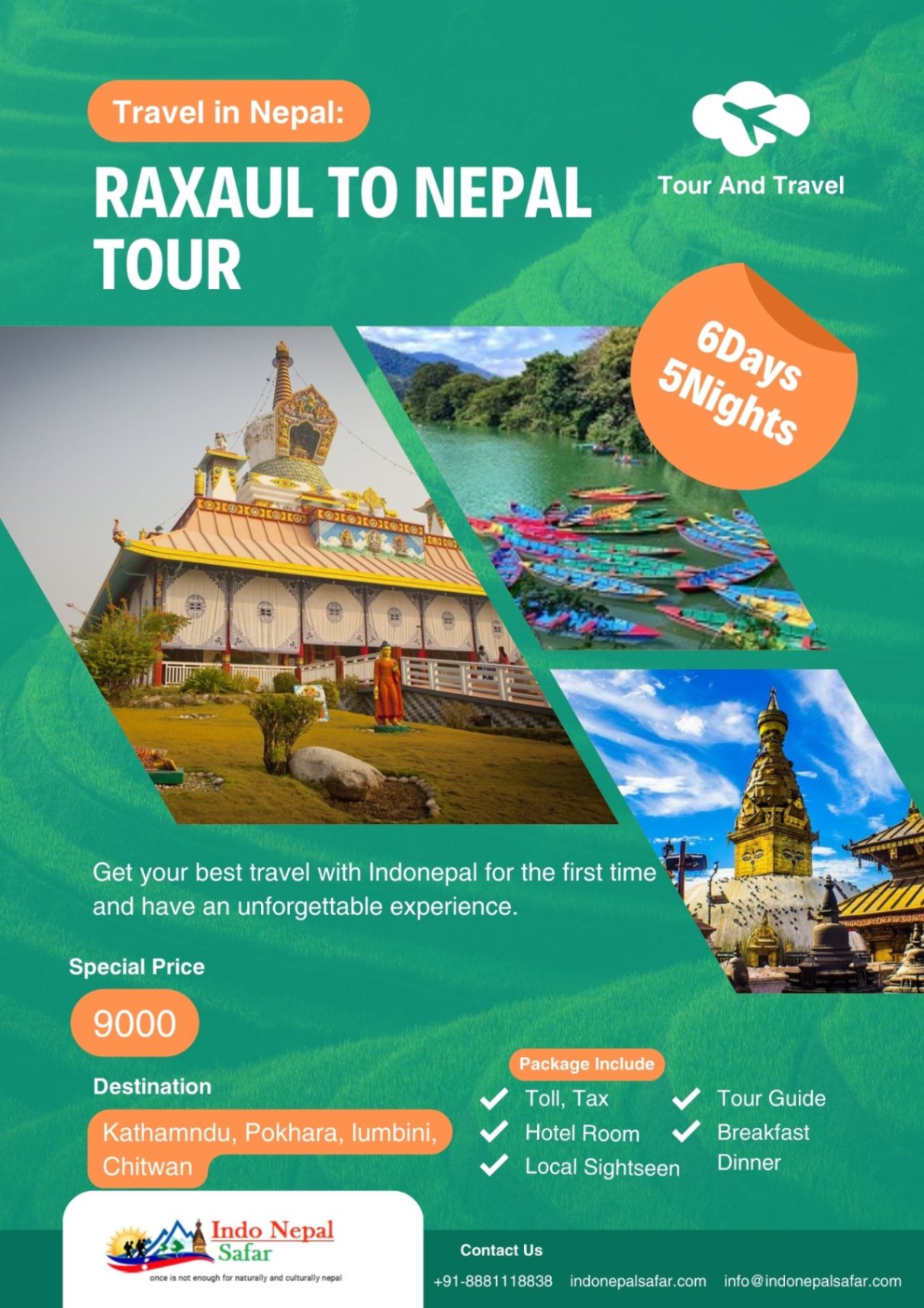 Raxaul to Nepal Tour Packages, Nepal Tour Package from Raxaul  