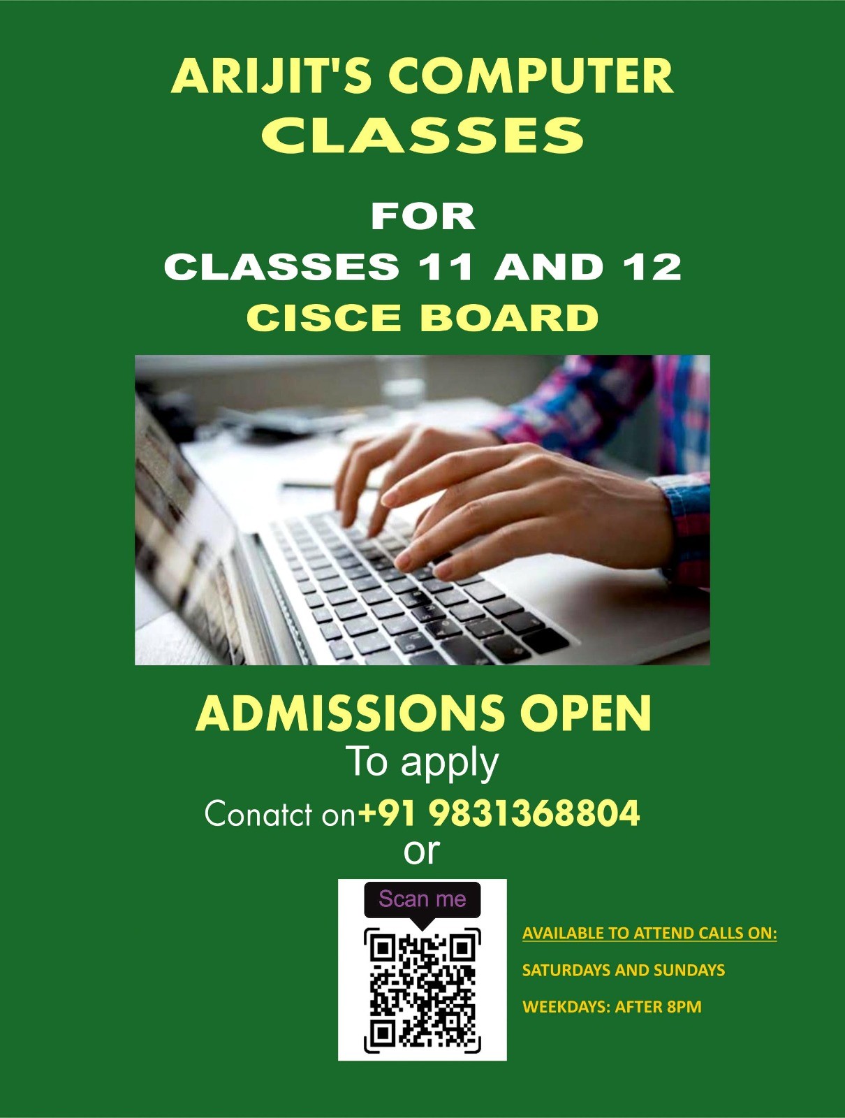 Class 11th/ 12th Tuition; Exp: Some experience (0-1 years)