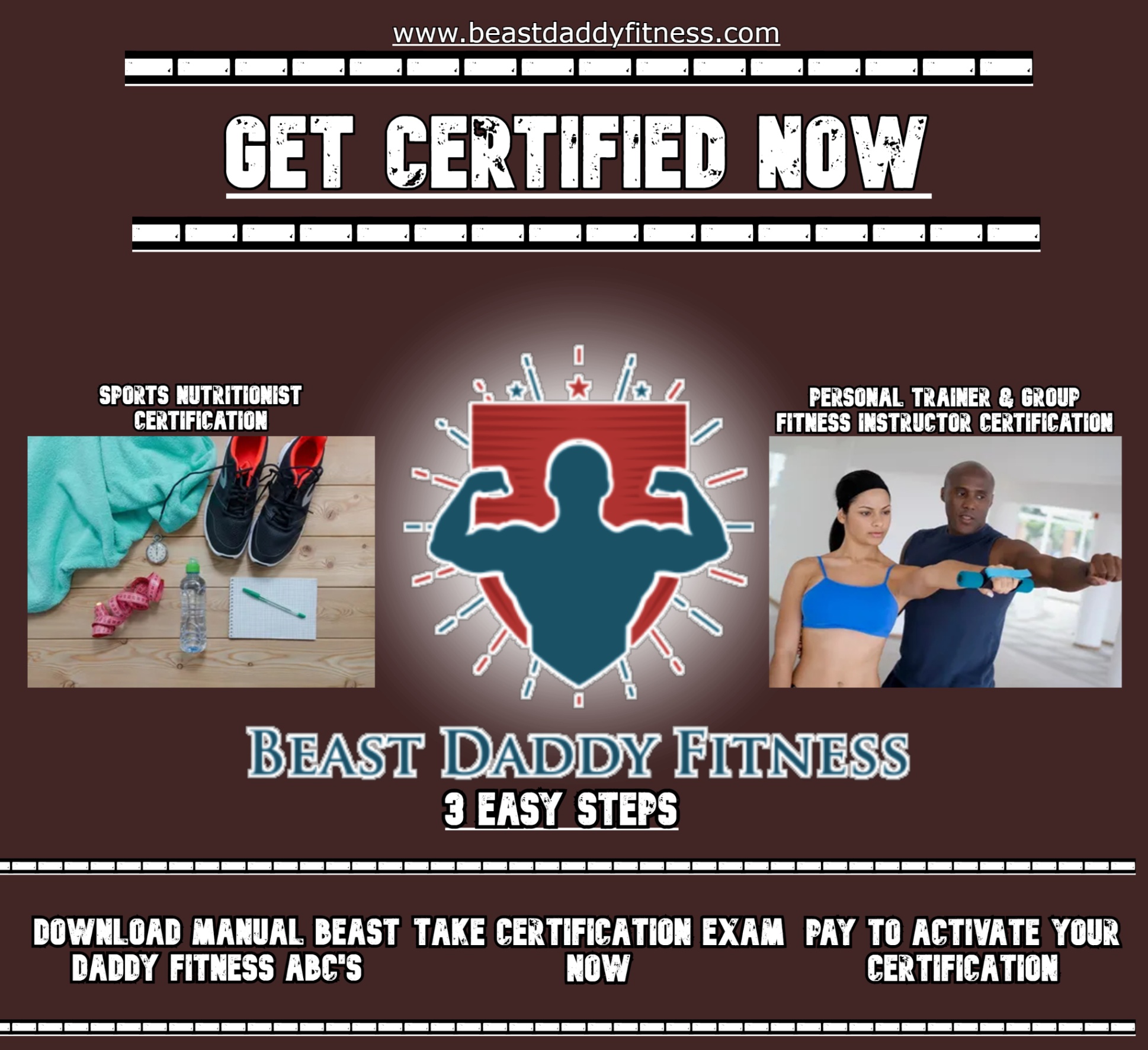 BEAST DADDY PERSONAL TRAINER & GROUP FITNESS INSTRUCTOR CERTIFICATION