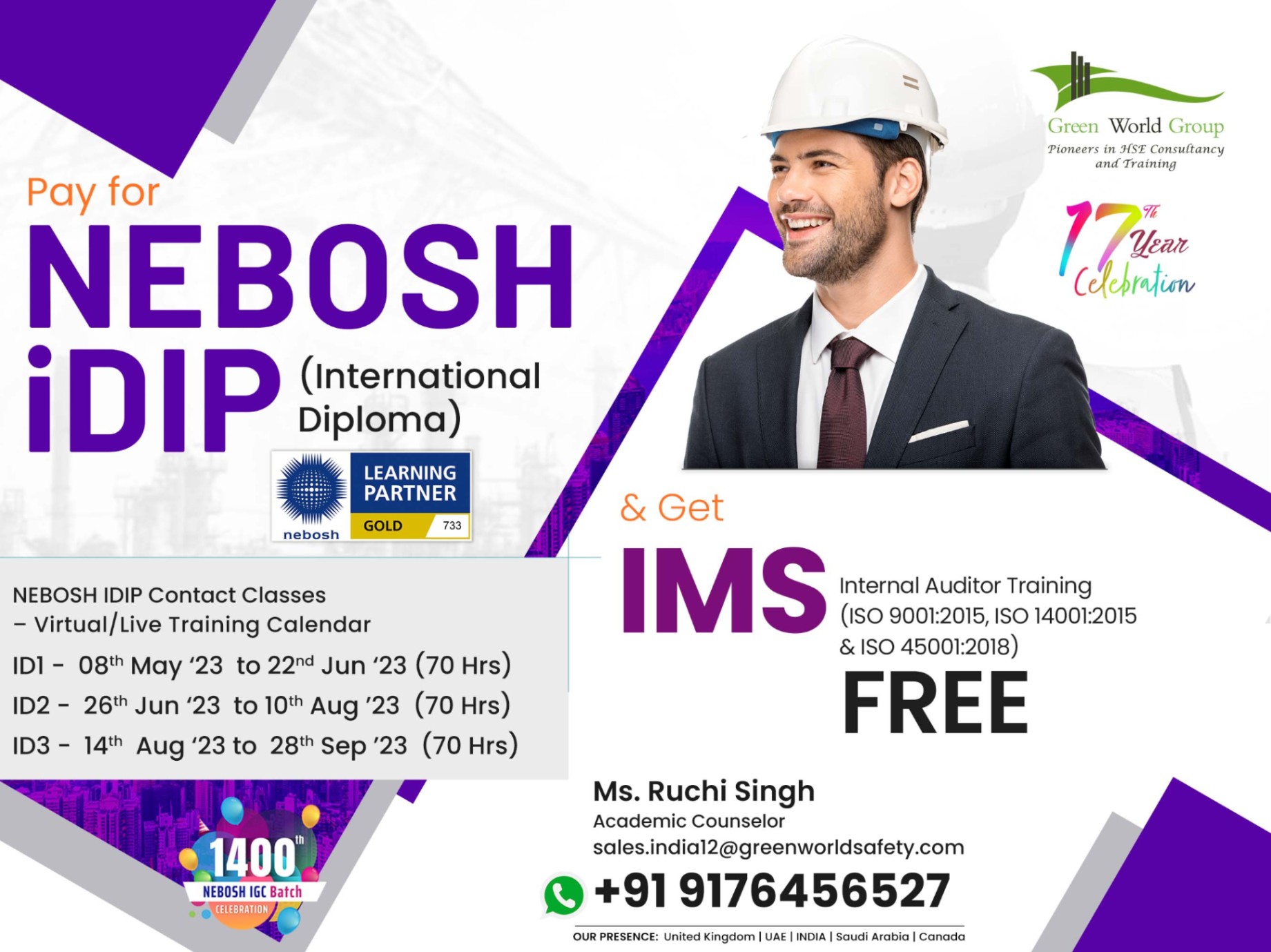 Join NEBOSH iDIP Course & Accelerate Your Career with Green World Group