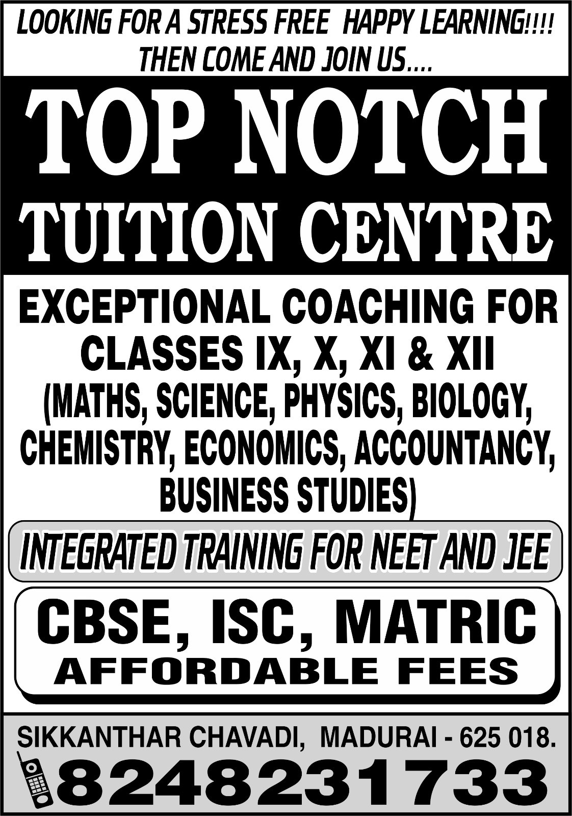 Biology, Chemistry, Class 11th/ 12th Tuition, Class 9th/ 10th Tuition, Commerce; Exp: More than 5 year