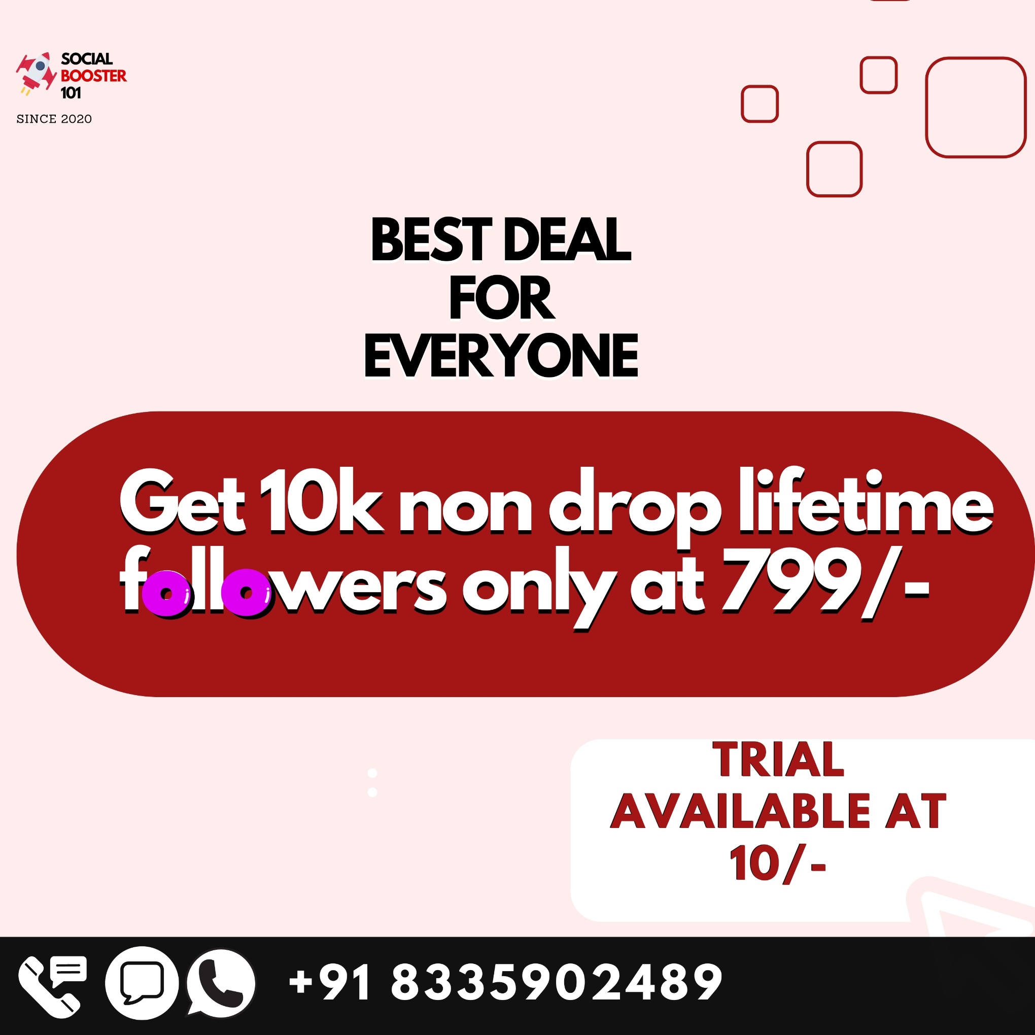 Get 10k non drop lifetime Instagram followers only at 799/-
