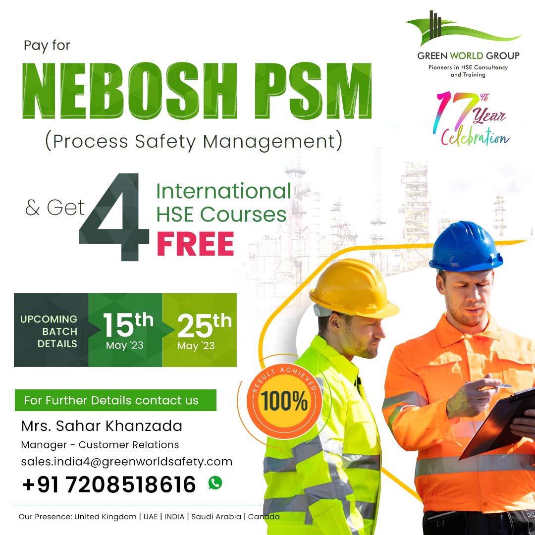 Start updating your HSE skills with NEBOSH PSM...!!