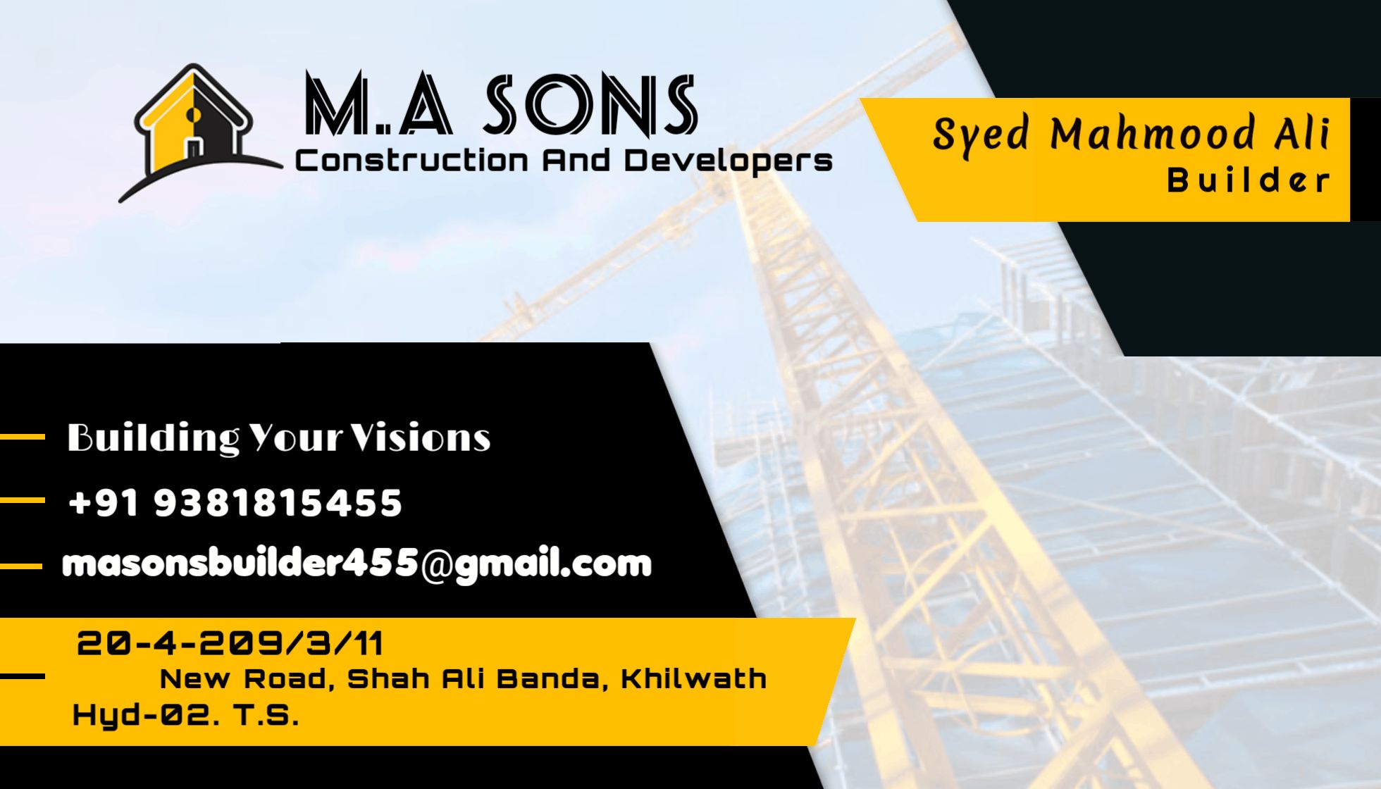 Plumber, Carpenter, Electrician, Painting/ White washing, Flooring/ Roofing, Mason/ Construction labor, Fencing, Interior design/ decoration, Builders/ Architects, Other construction/ home repair services; Exp: More than 10 year