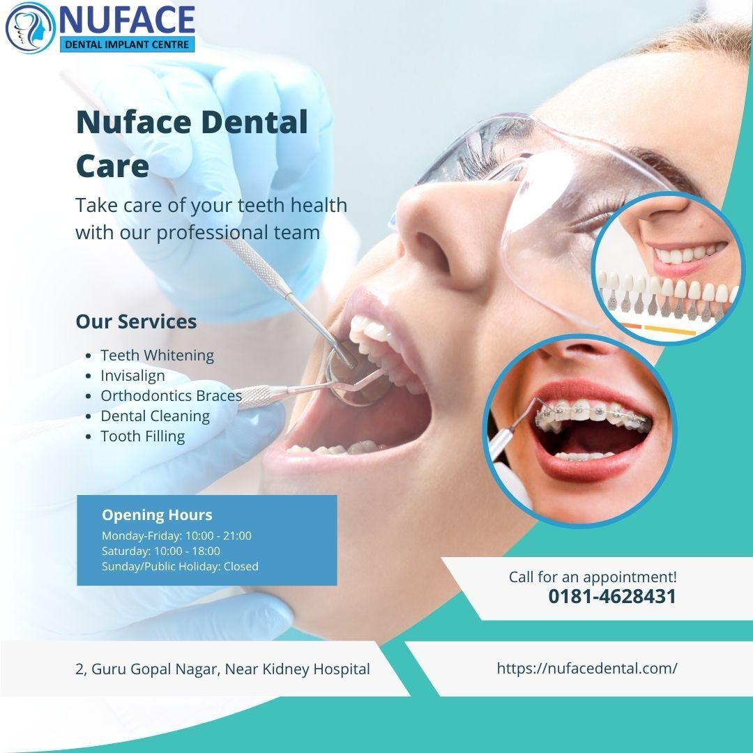 Get a Brighter Smile with Teeth Cleaning and Whitening Treatment at Nuface Dental Implant Center in Jalandhar