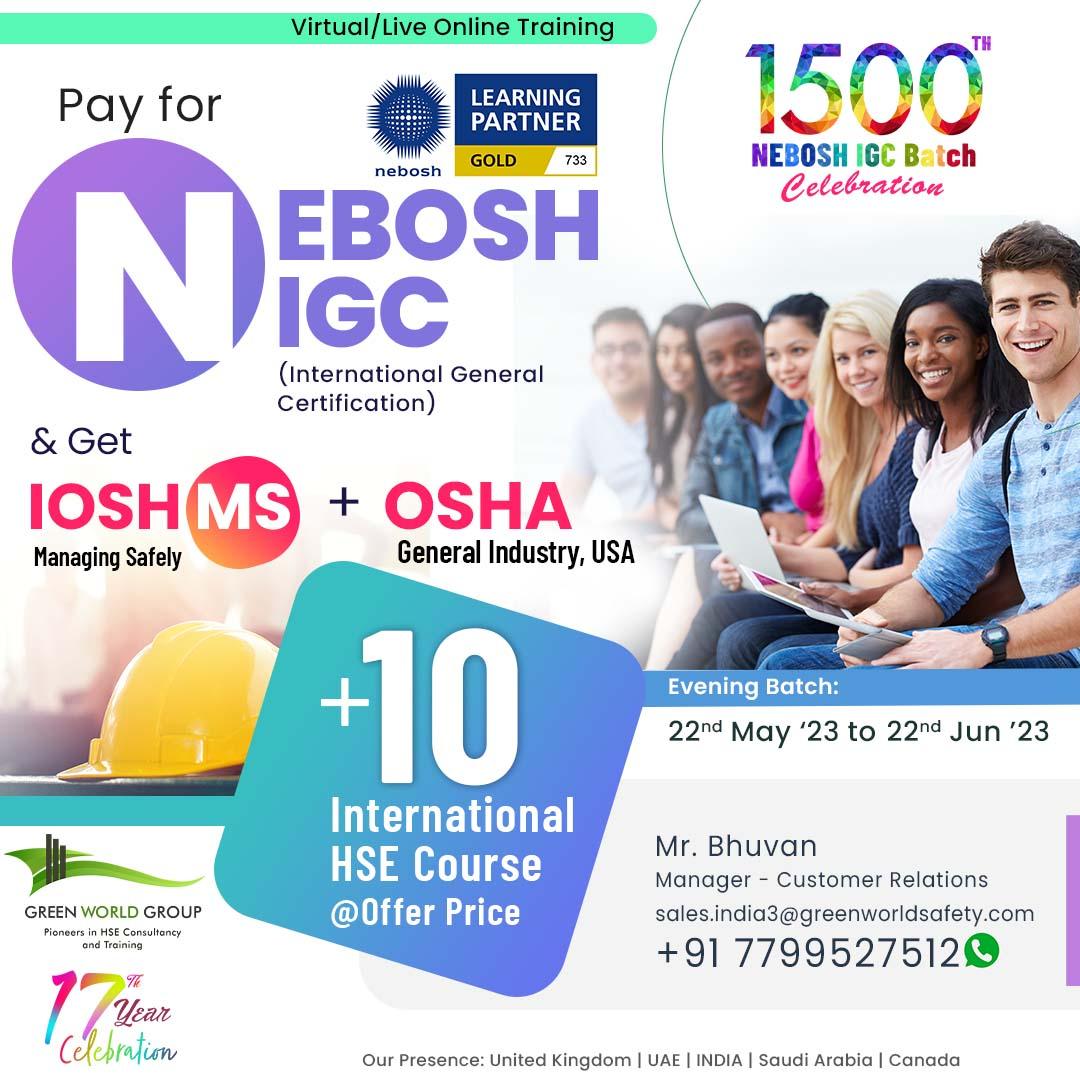 Supercharge your career with the NEBOSH IGC at Green World Group! 