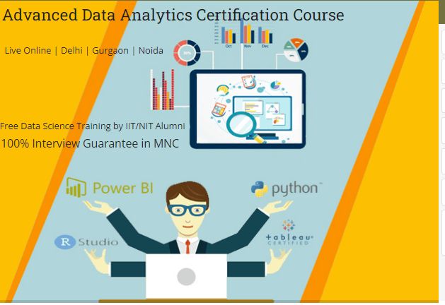 Data Analytics Institute in Delhi, Noida, Ghaziabad, 100% Job with Best Salary Offer, Free Python Certification,