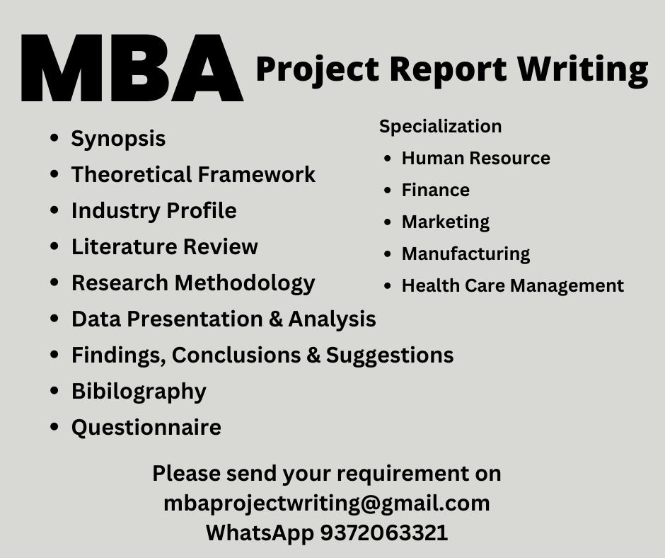 MBA Project Writing