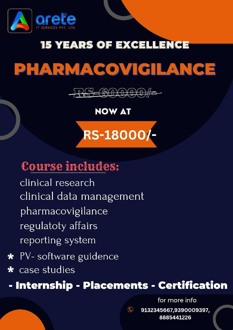 Pharmacovigilance training with placements 