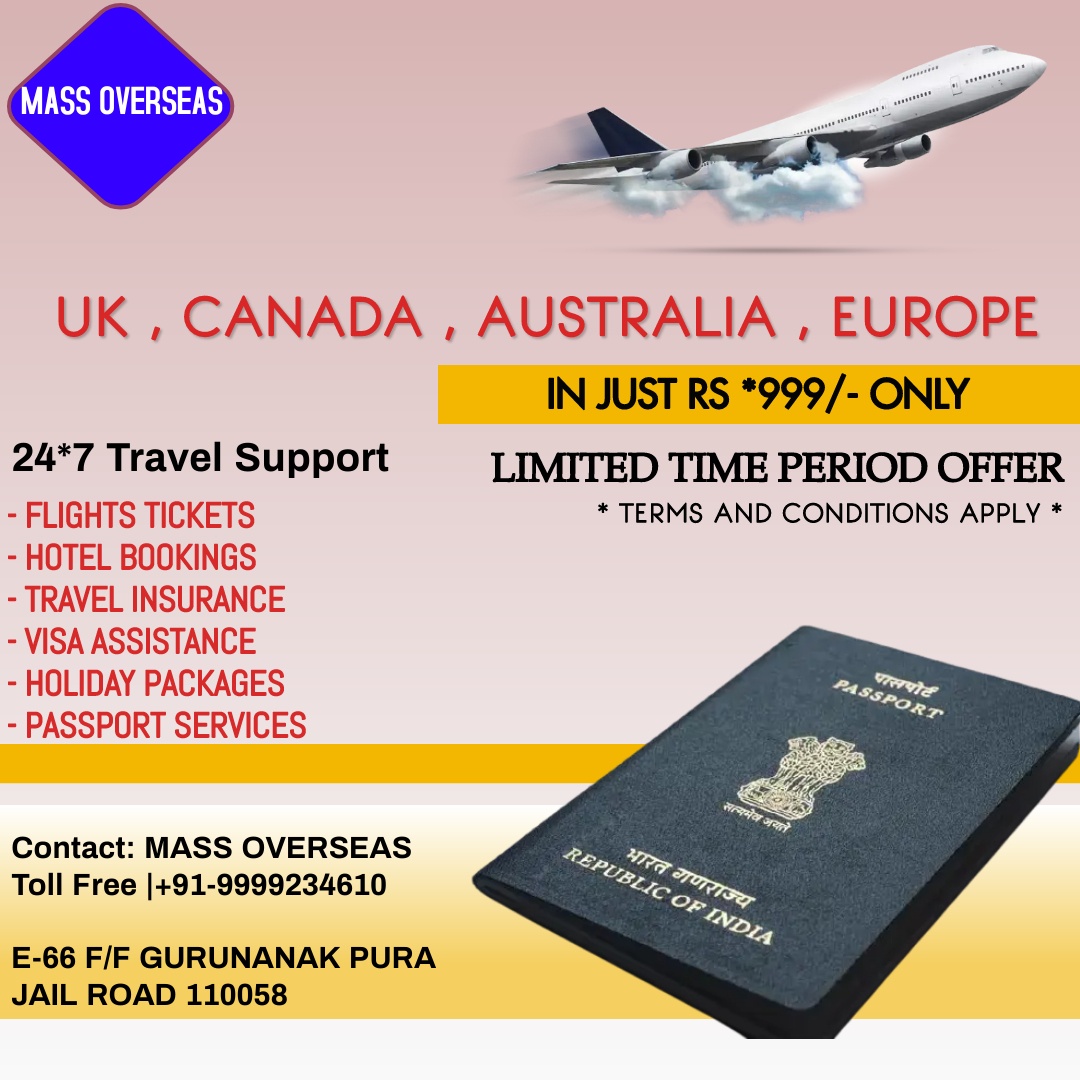 Flight Tickets, Embassy Services, International Tour; Exp: More than 10 year