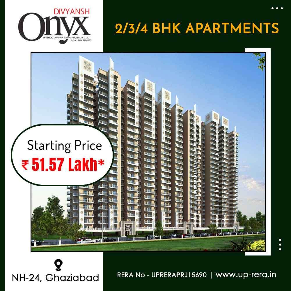 3 Bed/ 3 Bath Sell Apartment/ Flat; 2,025 sq. ft. carpet area; Under Construction for sale @NH 24 Ghaziabad