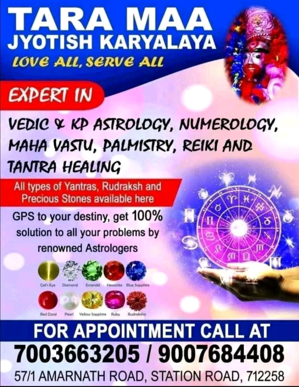Astrologer, Horoscope creation, Numerologist, Palmist, Vaastu Consultants; Exp: More than 5 year