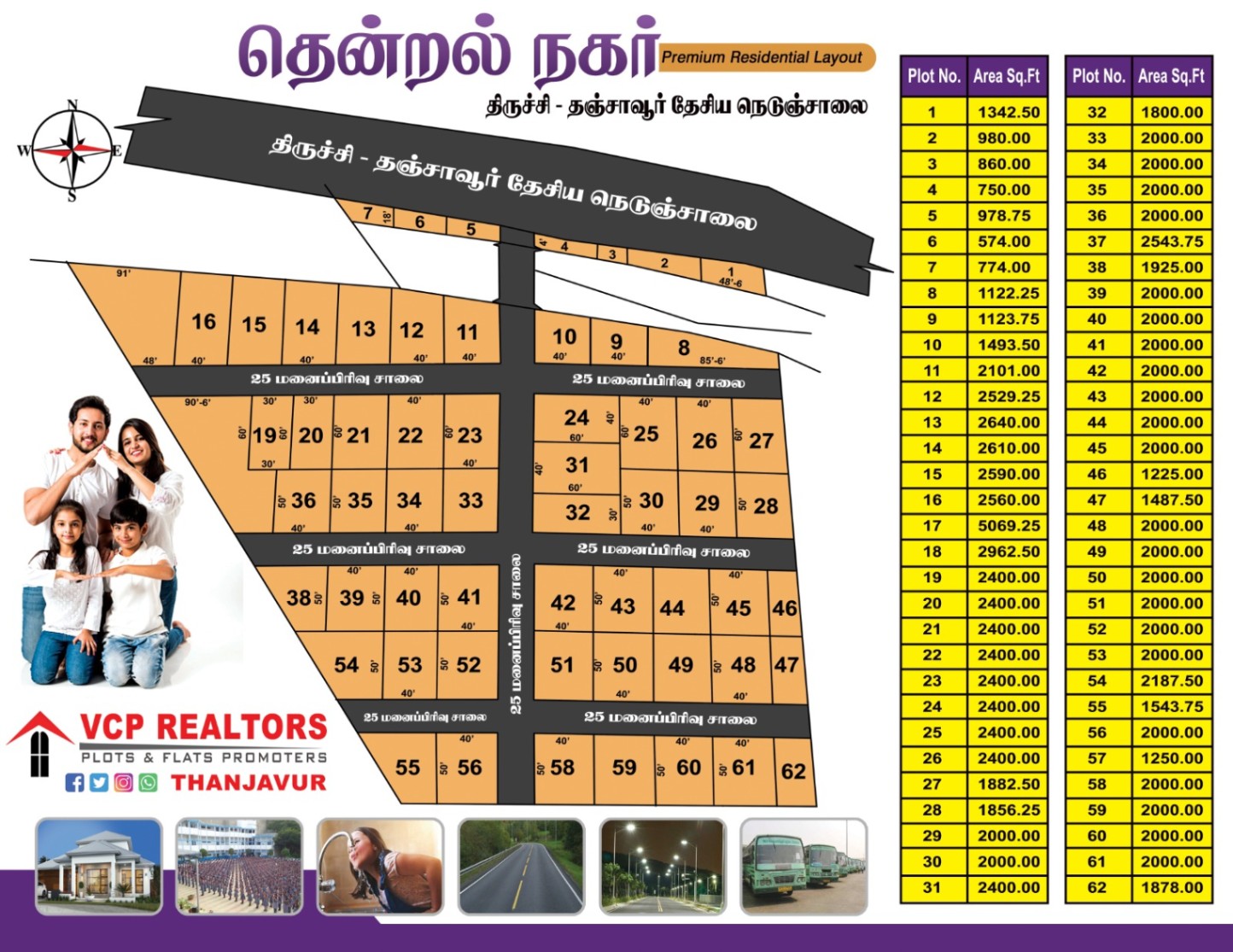 5,00,000 sq. ft. Sell Land/ Plot for sale @Thanjavur