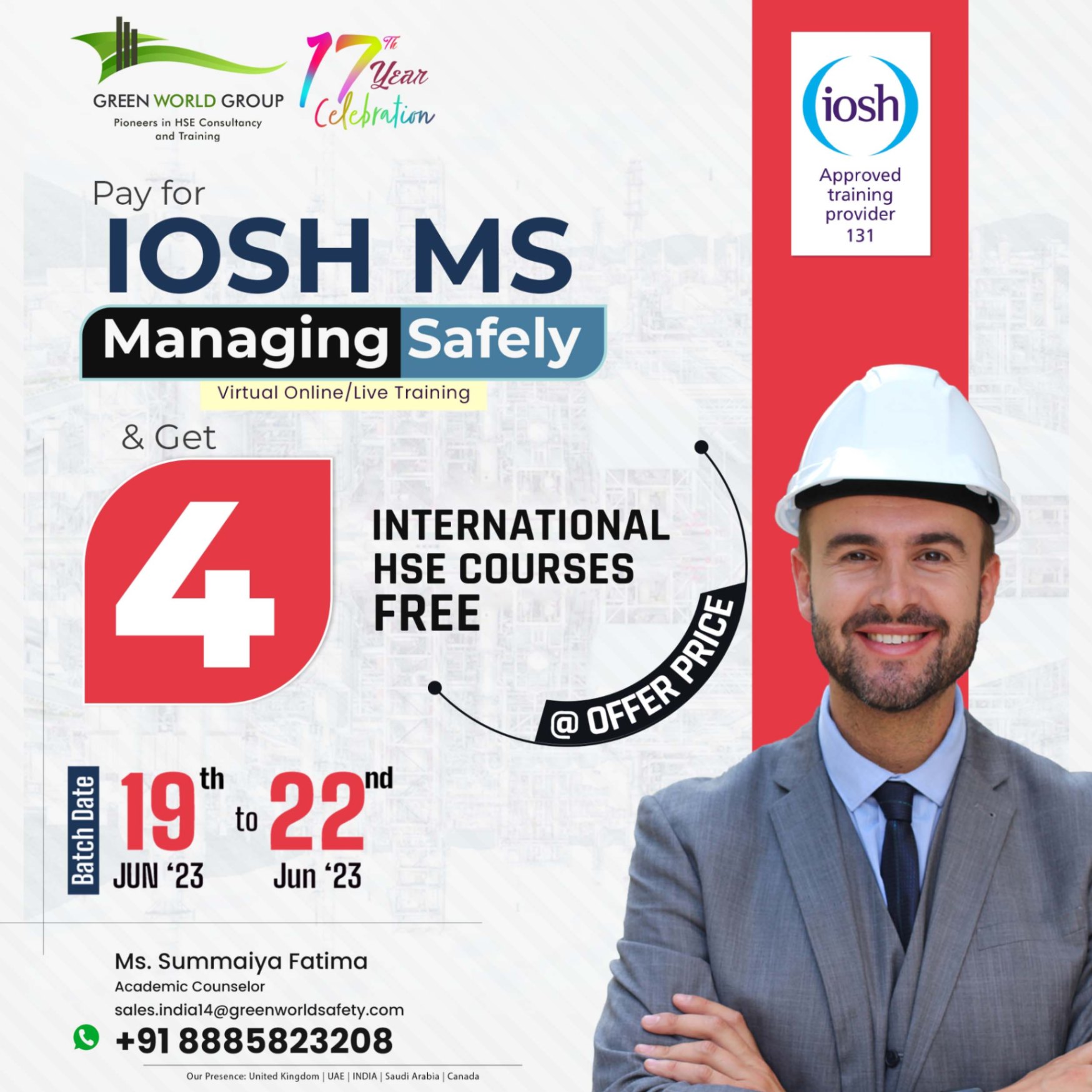 Top IOSH MS Course Institute in Hyderabad with Combo Offers! Enroll Now! 