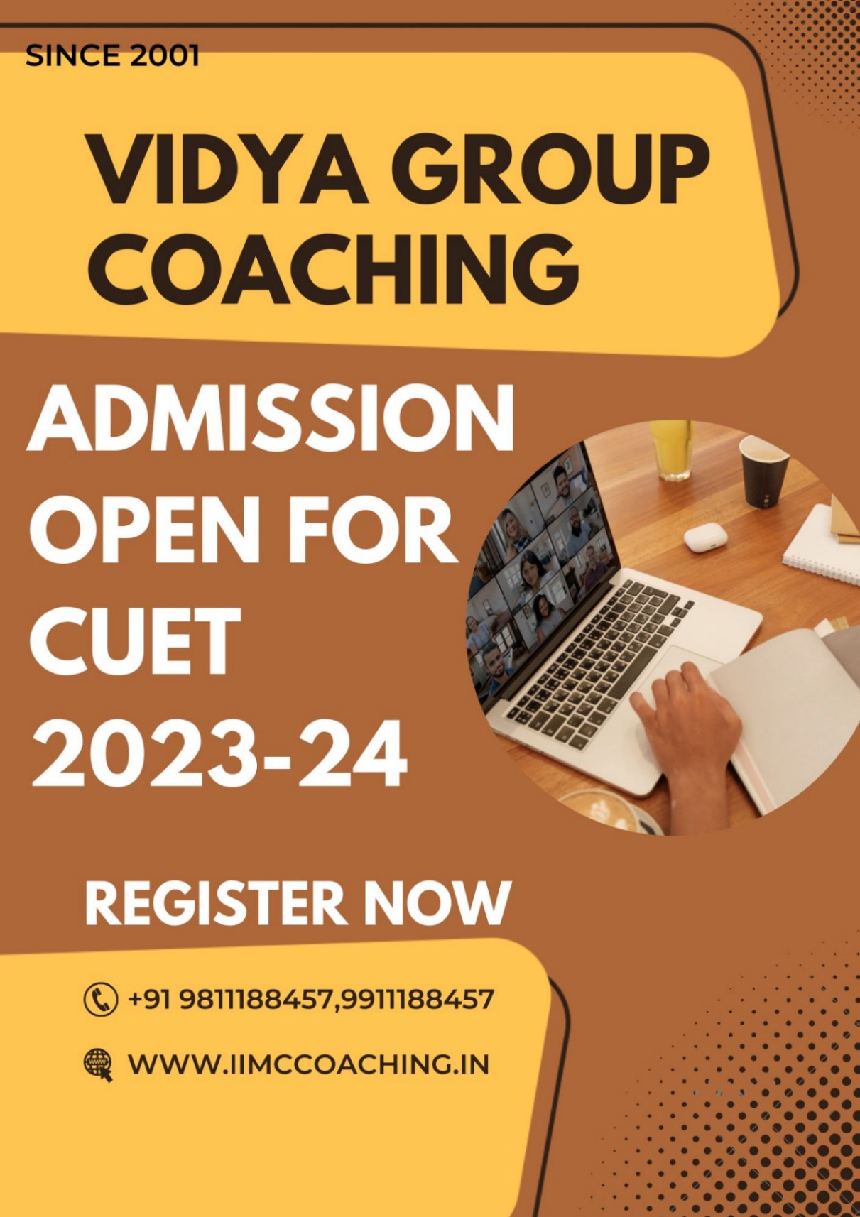 CUET (UG), Exam coachings, School tuition/ Subject classes; Exp: More than 15 year