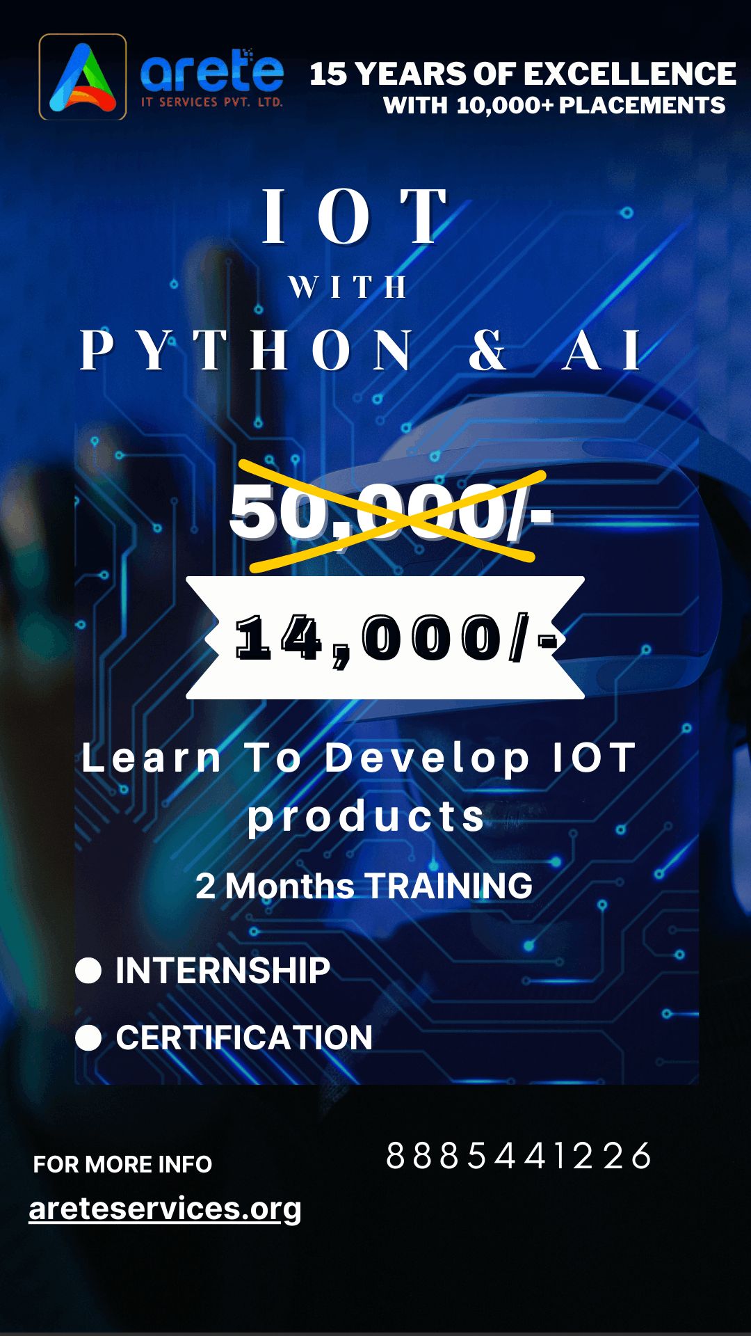 IOT with PYTHON AND ARTIFICIAL INTELLIGENCE TRAINING & INTERNSHIP