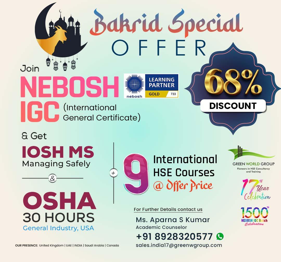  NEBOSH  IGC course in Pune with Special offer