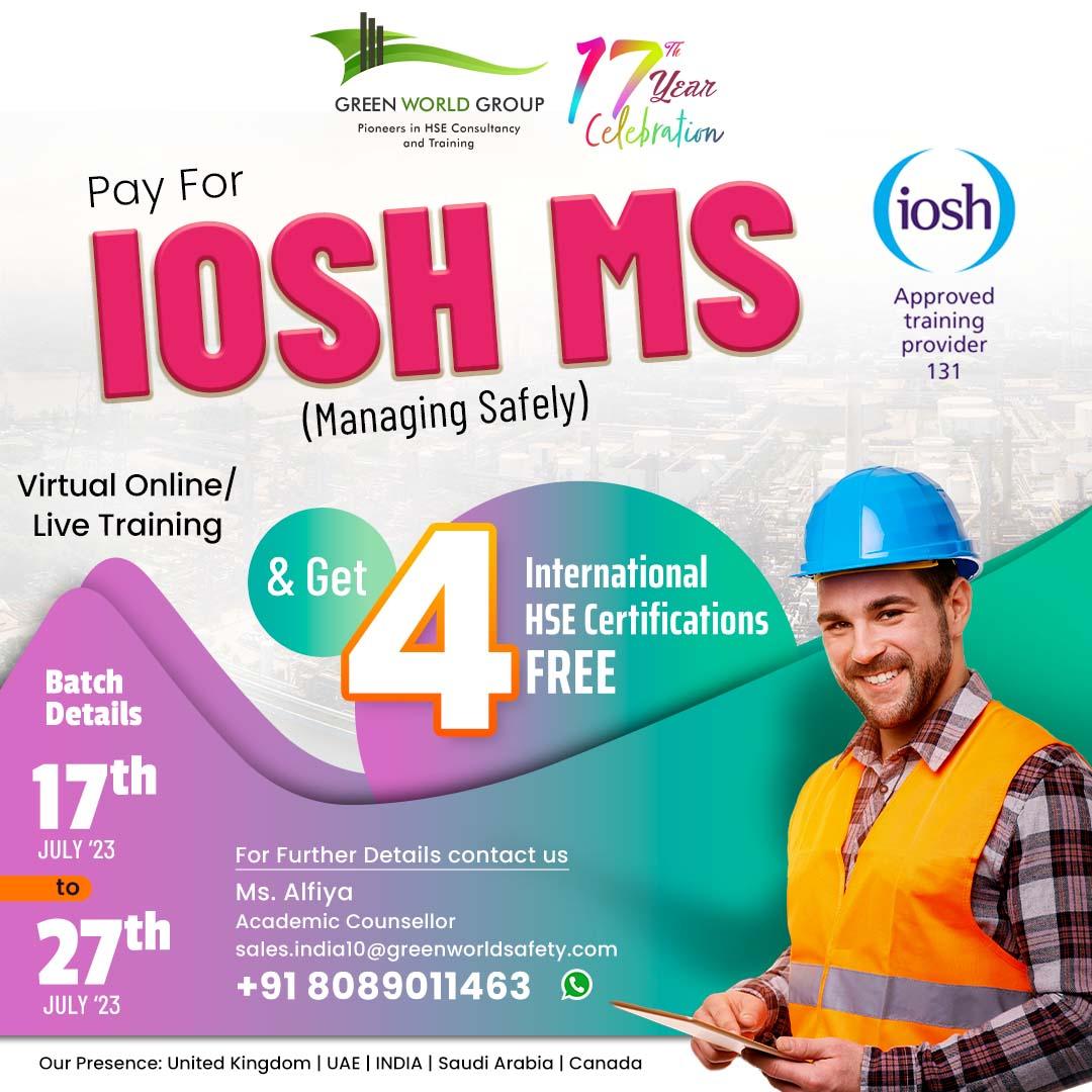   Learn IOSH MS course in Kerala...!!