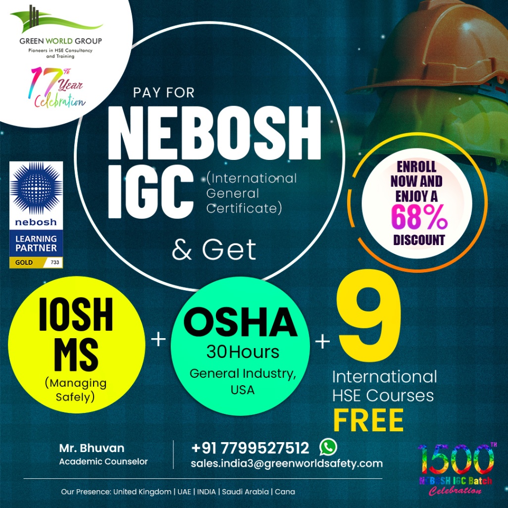  Register for NEBOSH IGC  Course In Vizag...!