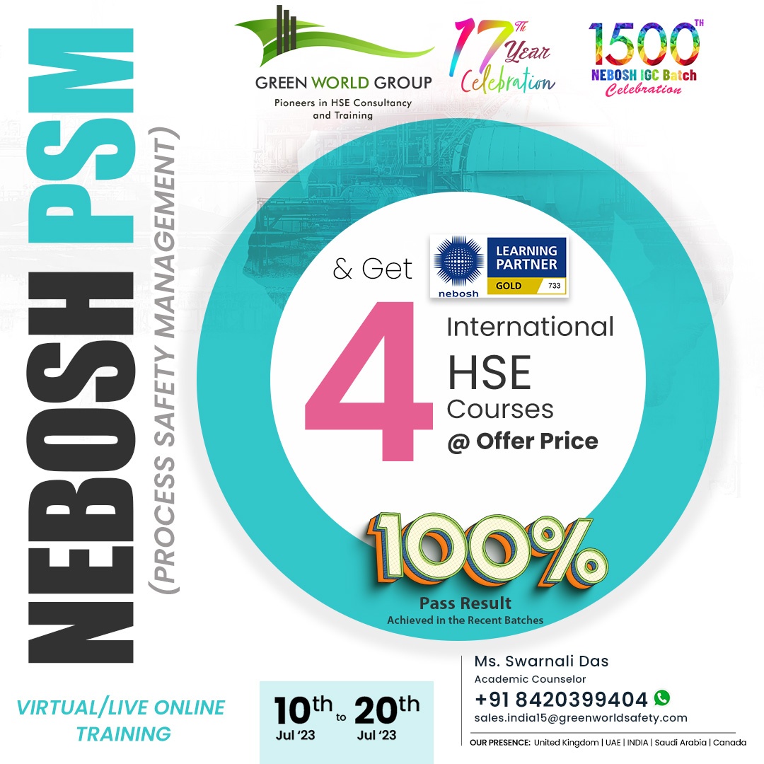 NEBOSH PSM course at the affordable Cost in Uttar Pradesh 