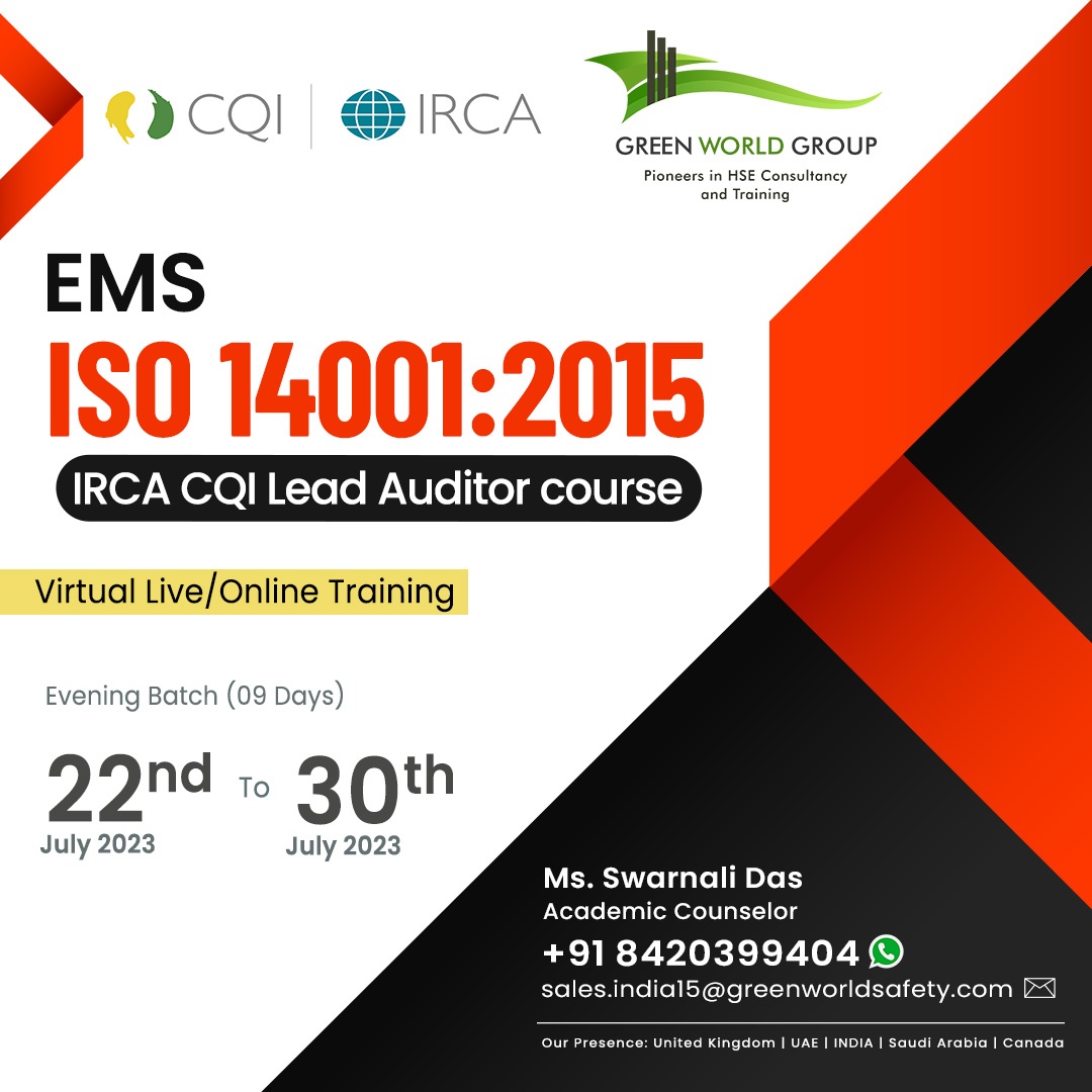 Pursue  ISO 14001 Lead Auditor  course in Uttar Pradesh