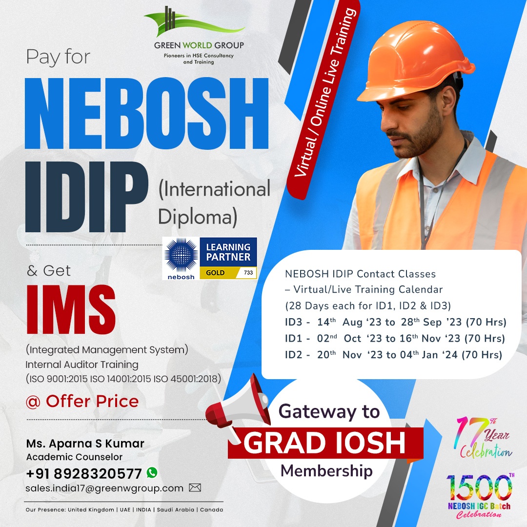 Online Nebosh IDip course in Pune  