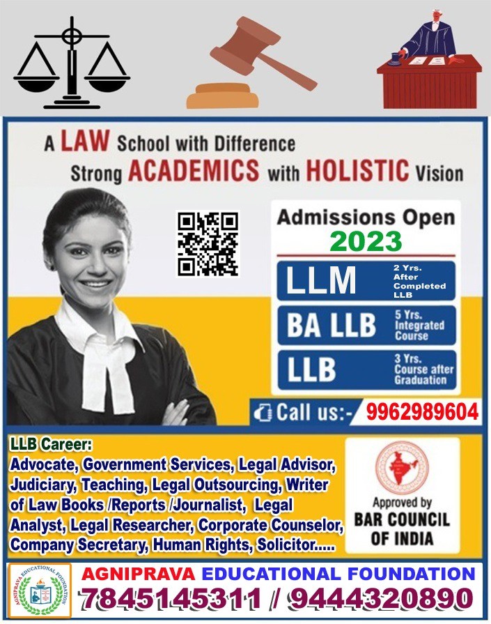 LLB Admission Open Regular LLB from UGC & BCI Approved University