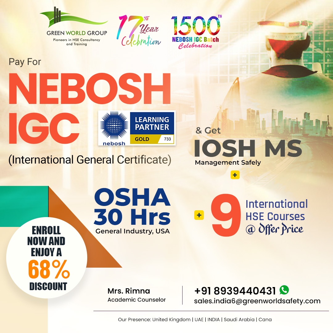 Begin your Safety career with a NEBOSH IGC Course in  Uttar Pradesh 