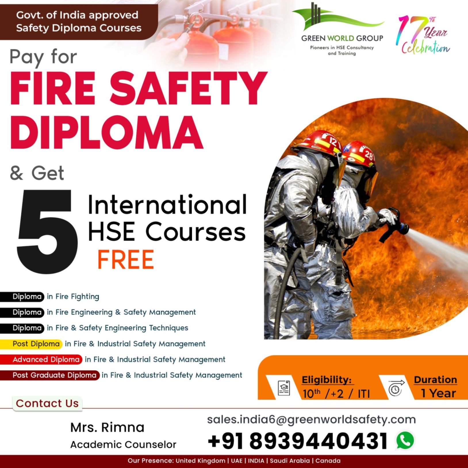 Fire safety Diploma course in Chennai