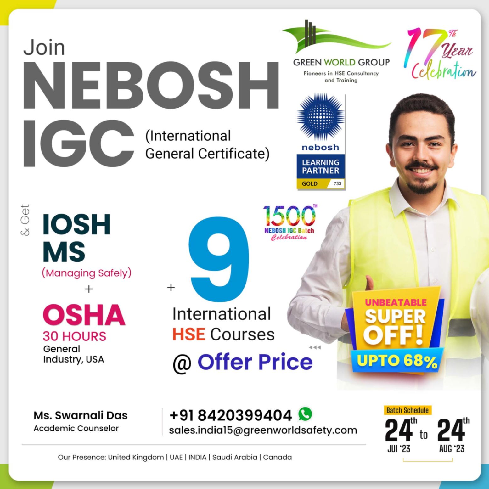  Enroll in NEBOSH IGC Course in Uttar Pradesh & Unlock Exclusive Offers