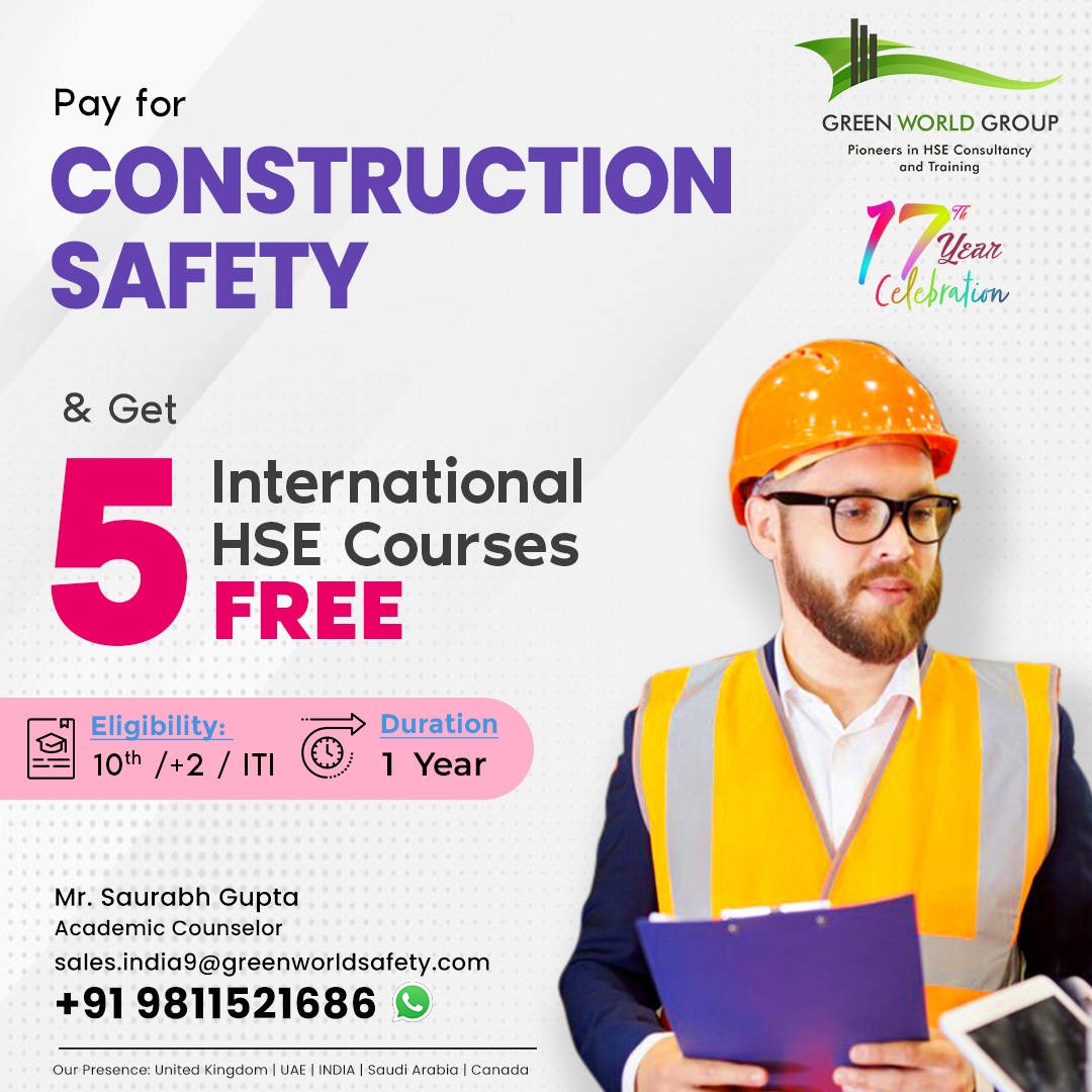 Construction Safety Diploma course Training in NEW Delhi 