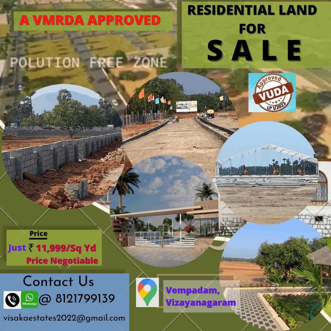 100Acrs Mega Glorious Gated Community VMRDA Plots and Houses sizes are 167syd, 180syd, 200syd, 220syd, 267syd & 311syd. All facings and all sizes available near BHOGAPURAM 