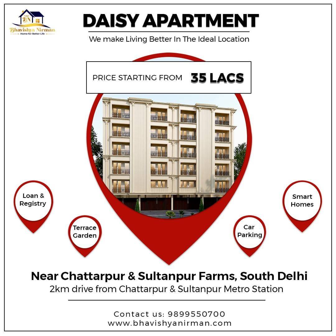 3 Bed/ 3 Bath Sell Apartment/ Flat; 1,085 sq. ft. carpet area; Ready To Move for sale @Near by ghitorni metro station south Delhi 110030