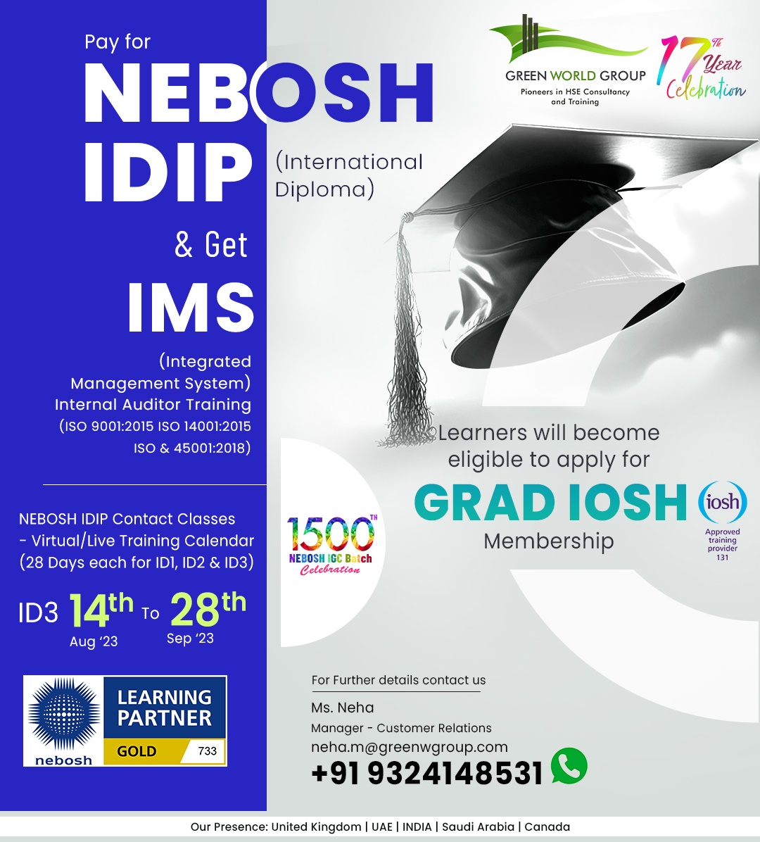 Nebosh International Diploma IDip in Mumbai