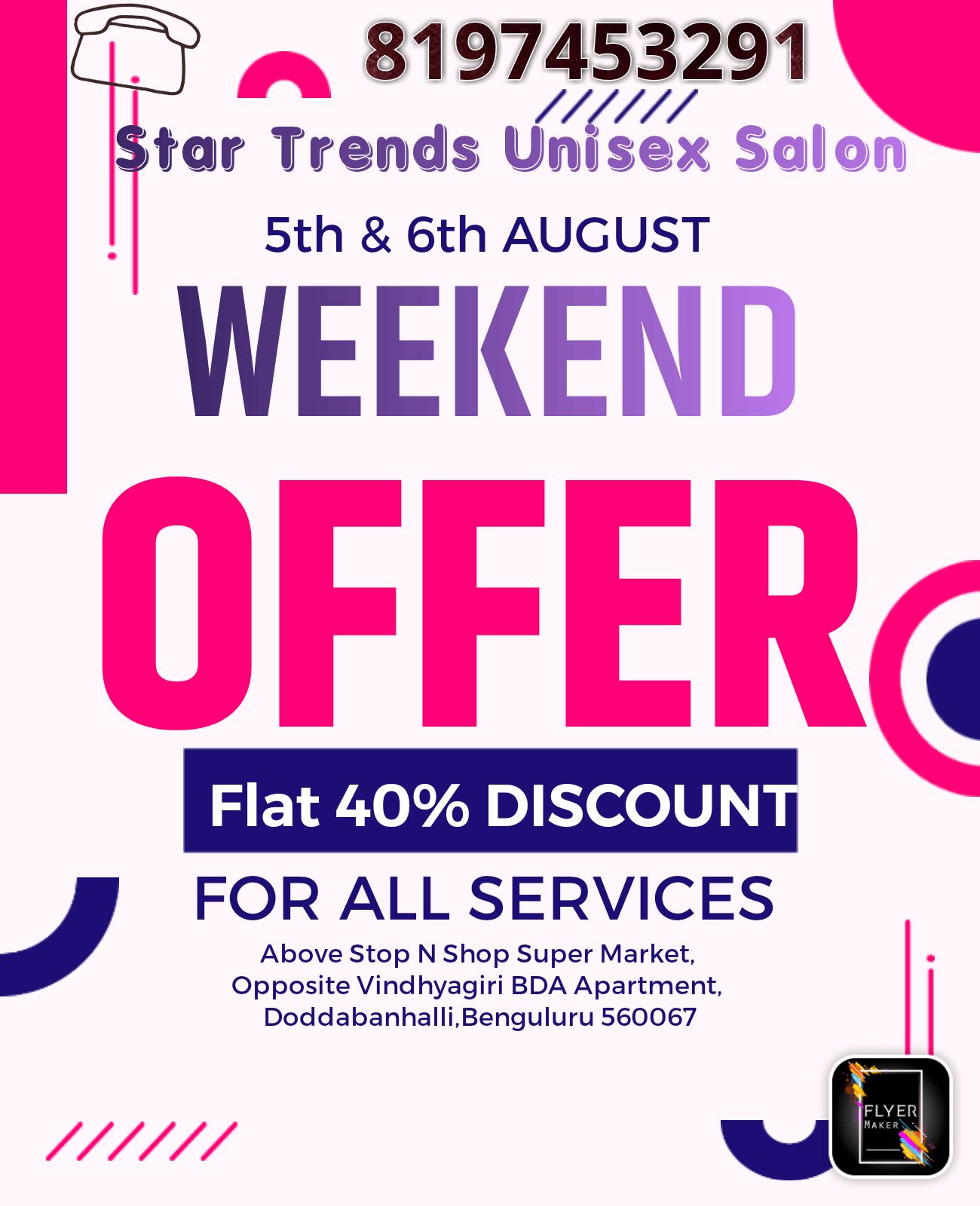 Flat 40% Discount On All Services 