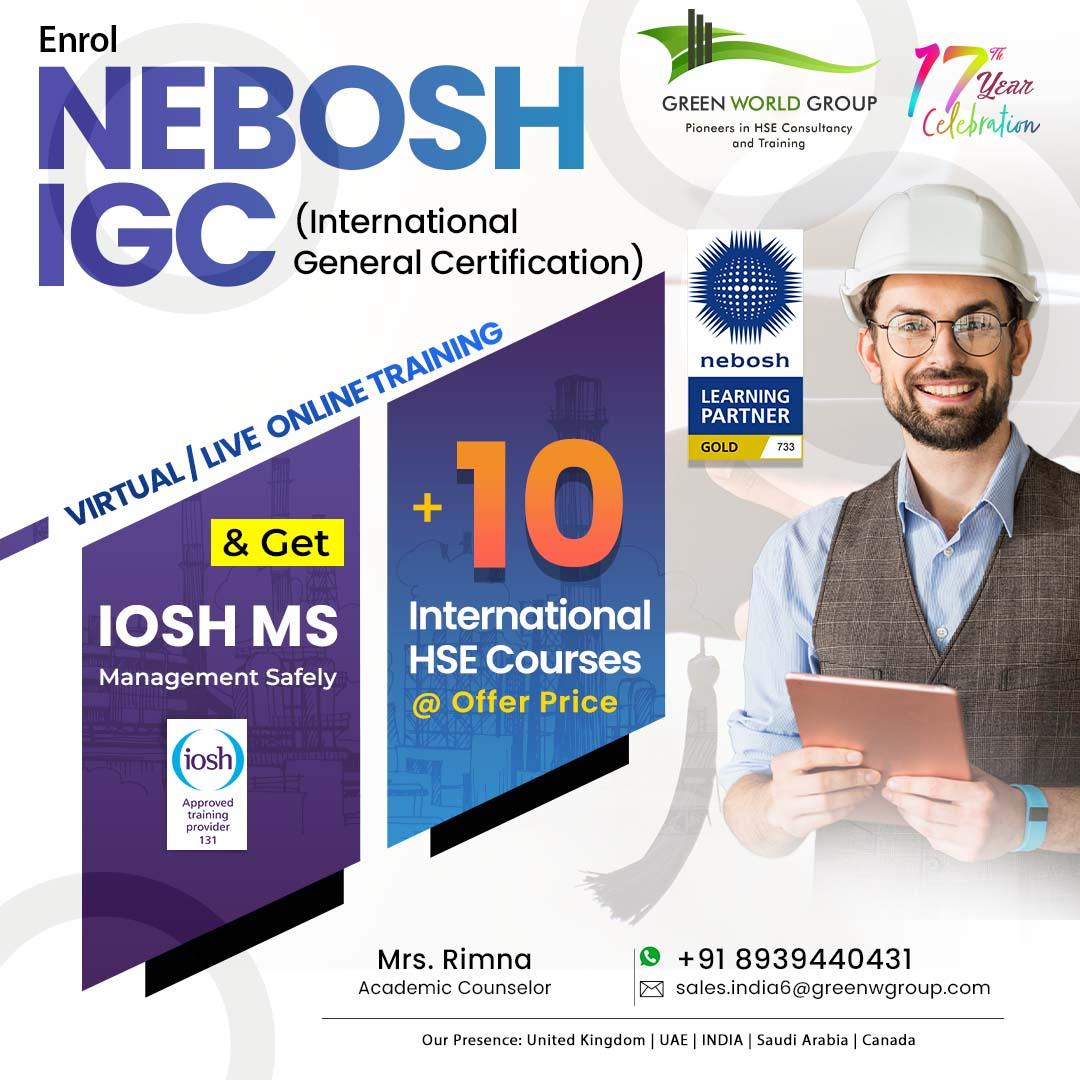 NEBOSH IGC Online course in Trichy, Tamil Nadu