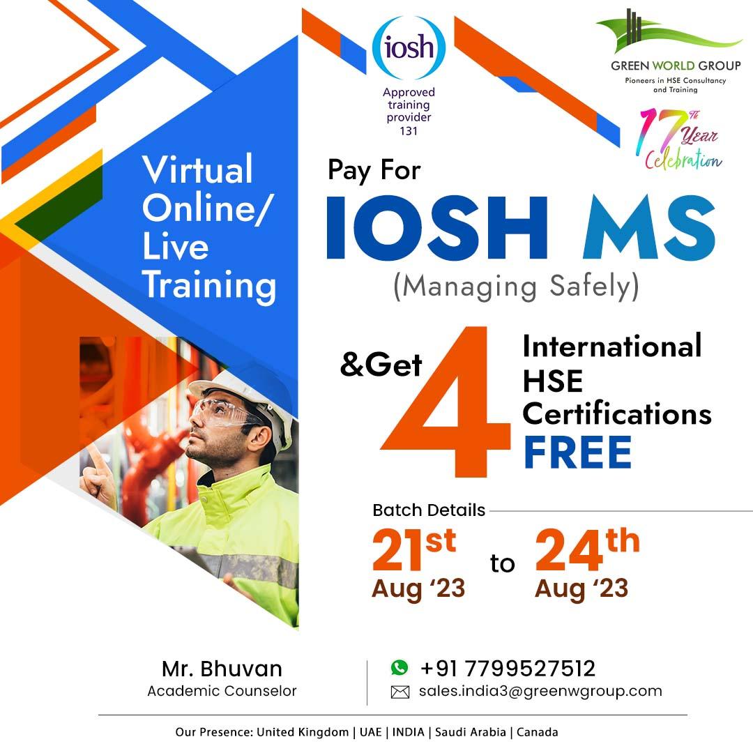   Unbelievable Offers on IOSH MS Course in  Andhra Pradesh