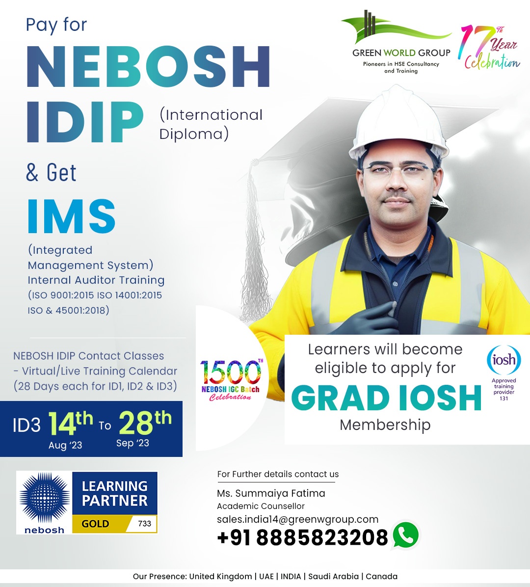    Upgrade your safety career with the NEBOSH IDIP course in in Hyderabad