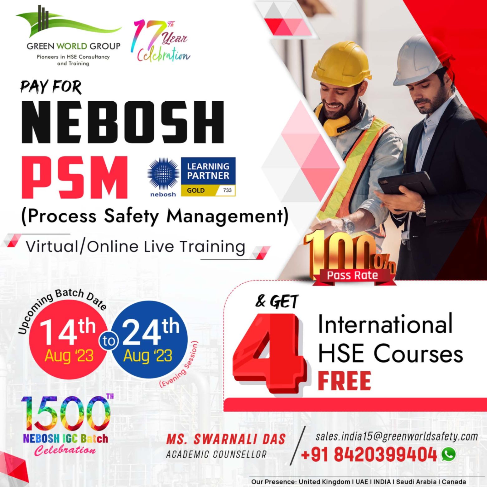   Level up your career with NEBOSH PSM in Uttar Pradesh!