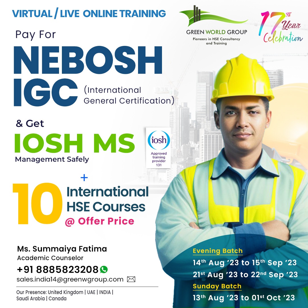 Nebosh IGC Online Training in HYDERABAD