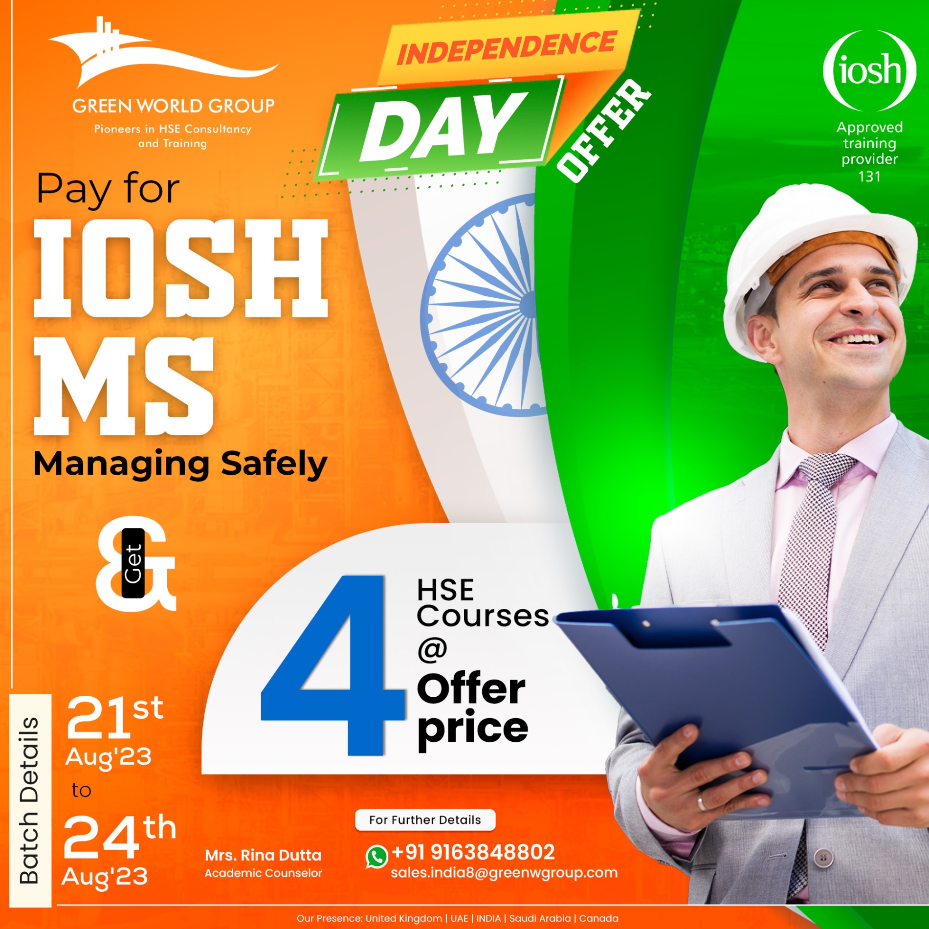 IOSH MS Course Now Offered in Kolkata