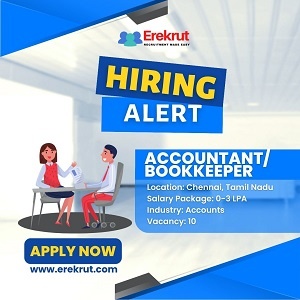 Hiring for Accountant/ Bookkeeping job in Chennai