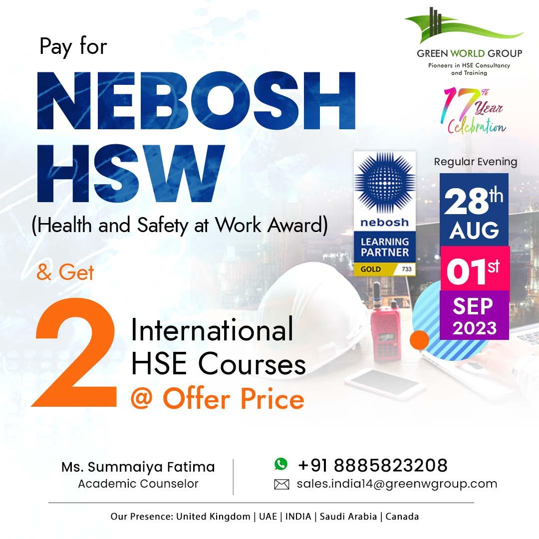 Elevate Your Career with Nebosh HSW in Hyderabad!
