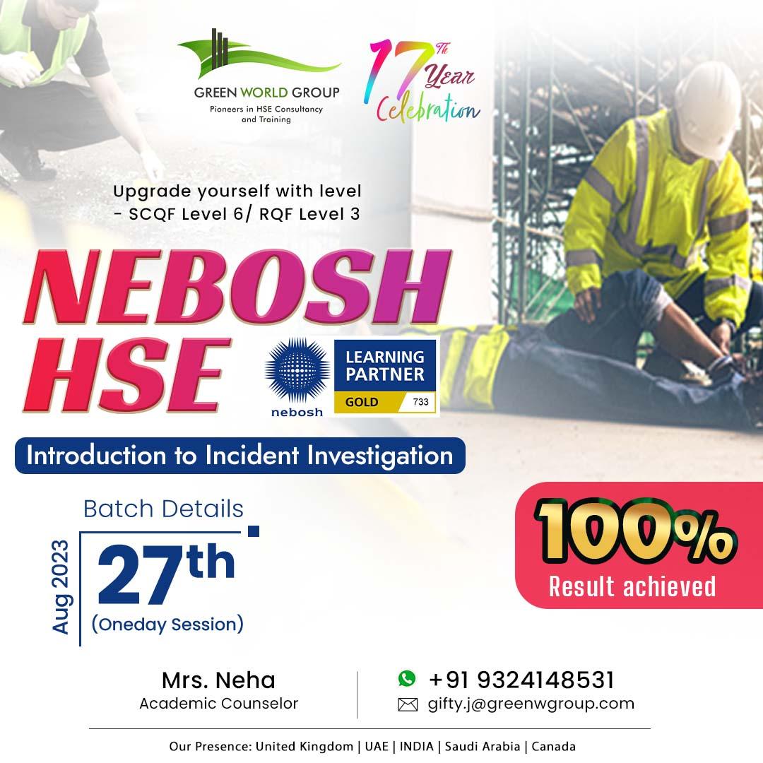 Join NEBOSH Incident Investigation Course in Mumbai!